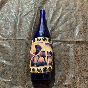 Horse wine bottle home decor